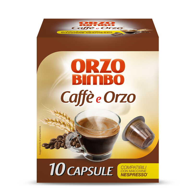 Orzobimbo Capsule Caffè e Orzo, compatibili con macchine Nespresso