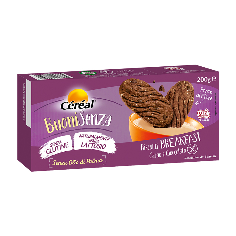 Biscotti breakfast cacao e cioccolato