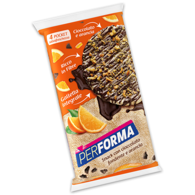 Gallette con cioccolato fondente e arancia Performa