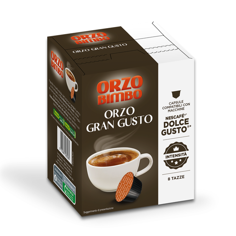 Orzobimbo Capsule Orzo Gran Gusto, compatibili con macchine Dolce Gusto  Nescafé OrzoBimbo