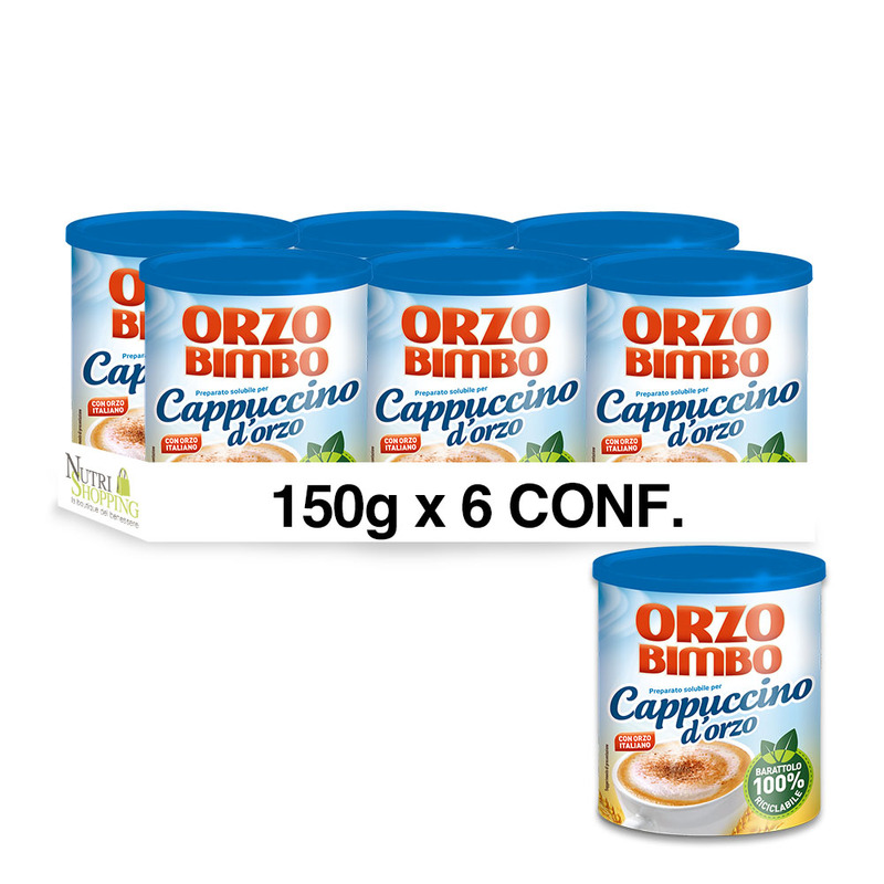 Cappuccino d'orzo Solubile Orzo Bimbo  150g - pack 6 pezzi