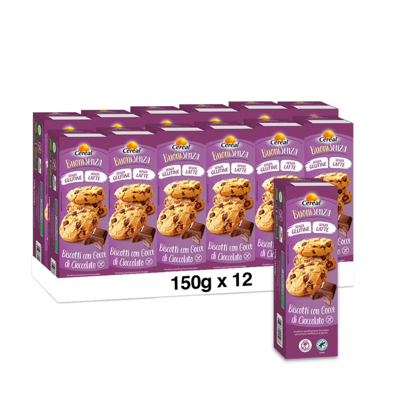 Biscotti con gocce di cioccolato Céréal - pack 12 pezzi