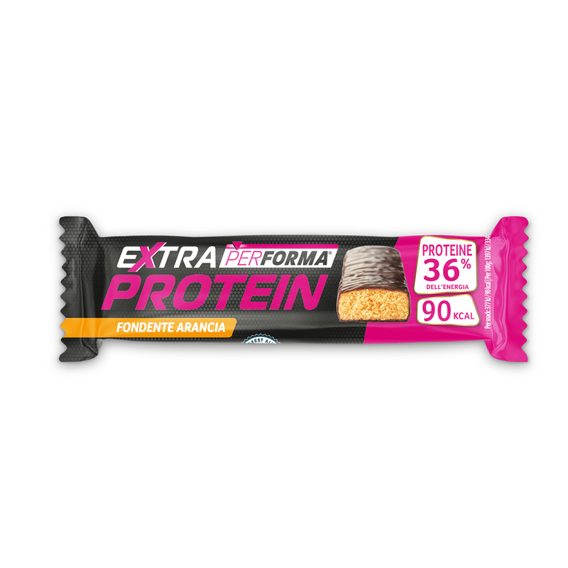 BARRETTA EXTRA PROTEIN AL CIOCCOLATO FONDENTE GUSTO ARANCIA