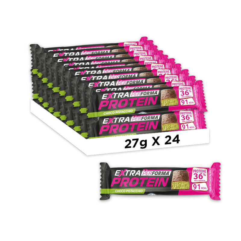 Barretta Extra Protein - Cioccolato al Latte Pistacchio - pack 24 pezzi