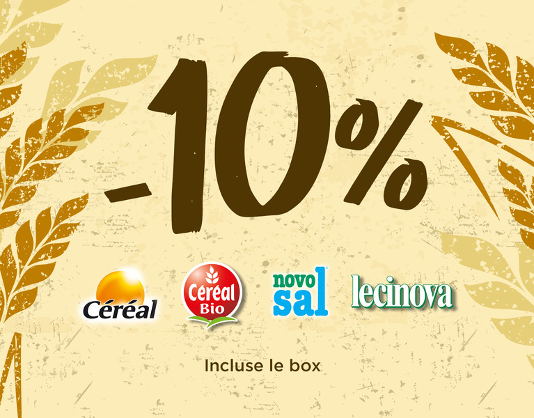 -10% su Cereal, Cereal bio, Lecinova, Novosal