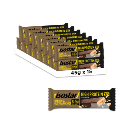 High Protein 30 Barretta gusto Arachidi Senza Zuccheri Aggiunti - pack 15 pezzi