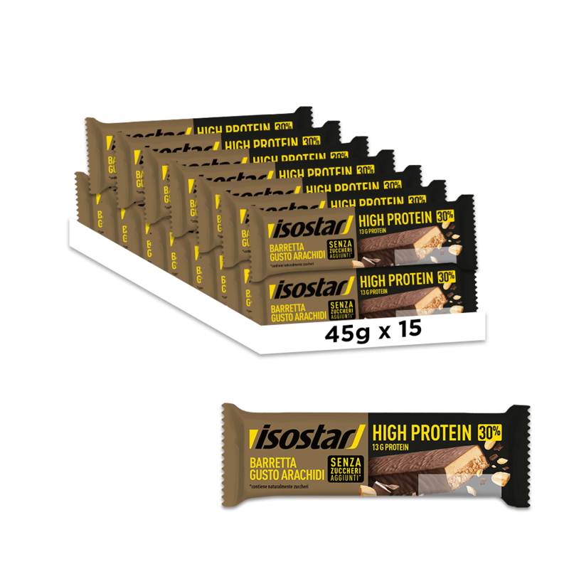 High Protein 30 Barretta gusto Arachidi Senza Zuccheri Aggiunti - pack 15 pezzi