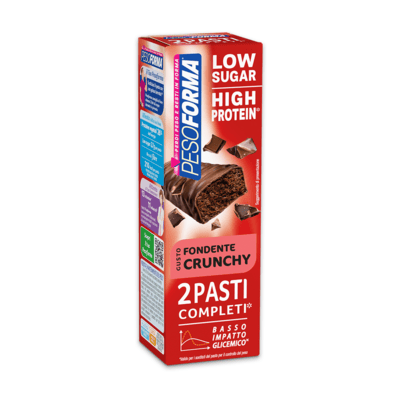 BARRETTE LOW SUGAR CIOCCOLATO FONDENTE CRUNCHY 2 PASTI SOSTITUTIVI