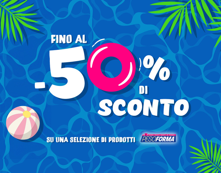 Saldi fino al 50% sui prodotti Pesoforma