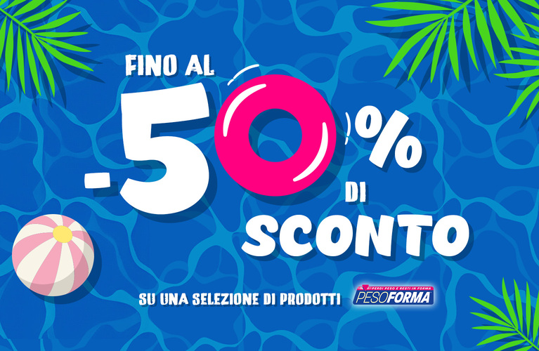 Saldi fino al 50% sui prodotti Pesoforma