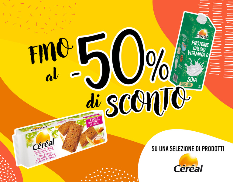 Saldi fino al 50% sui prodotti Cereal