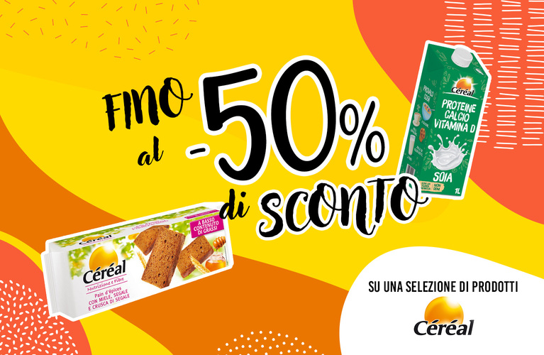Saldi fino al 50% sui prodotti Cereal