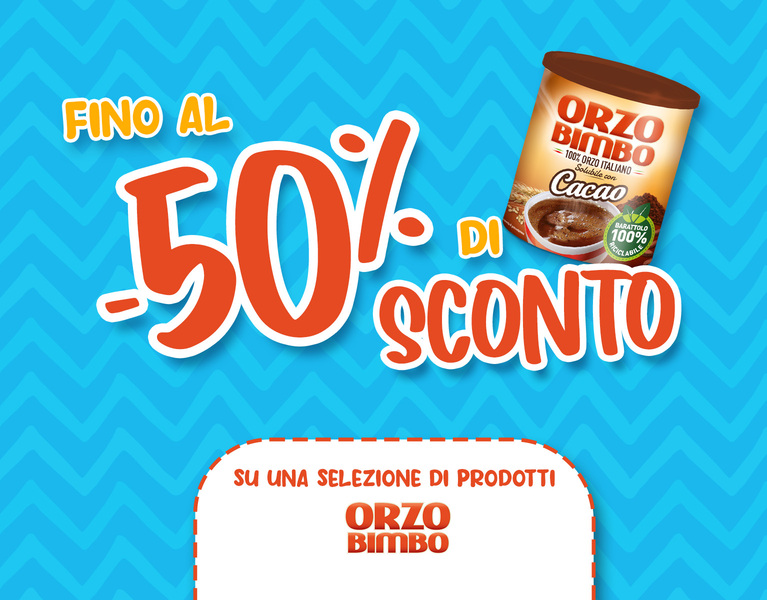 Saldi fino al 50% sui prodotti Orzobimbo